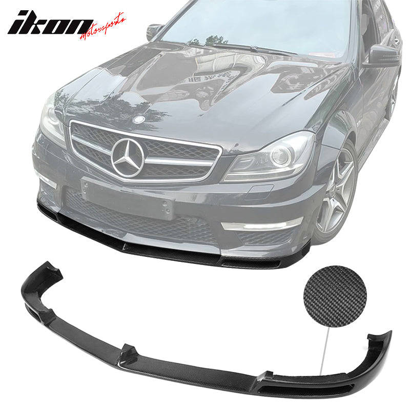 2012-2014 Mercedes Benz C Class W204 AMG V Style Front Bumper Lip Carb