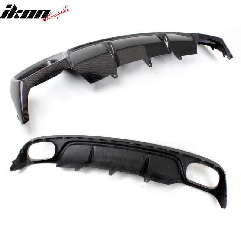 2013-2016 Audi A4 B9 Sedan R Style Rear Bumper Diffuser Carbon Fiber