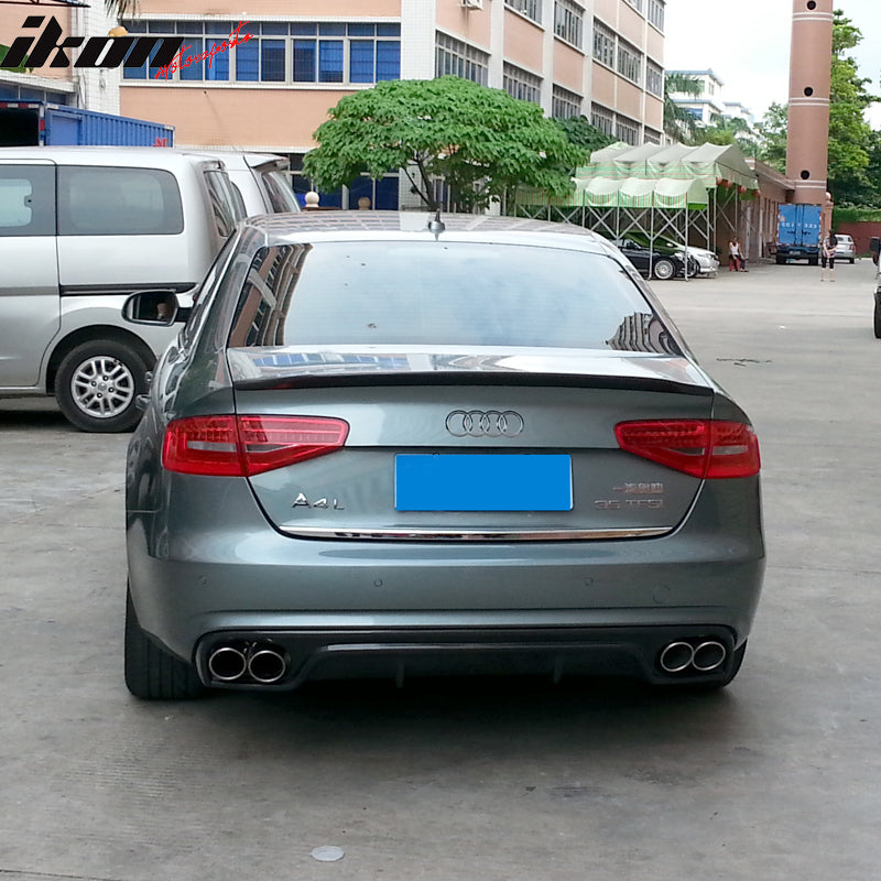 2013-2016 Audi A4 B9 Sedan R Style Rear Bumper Diffuser Carbon Fiber