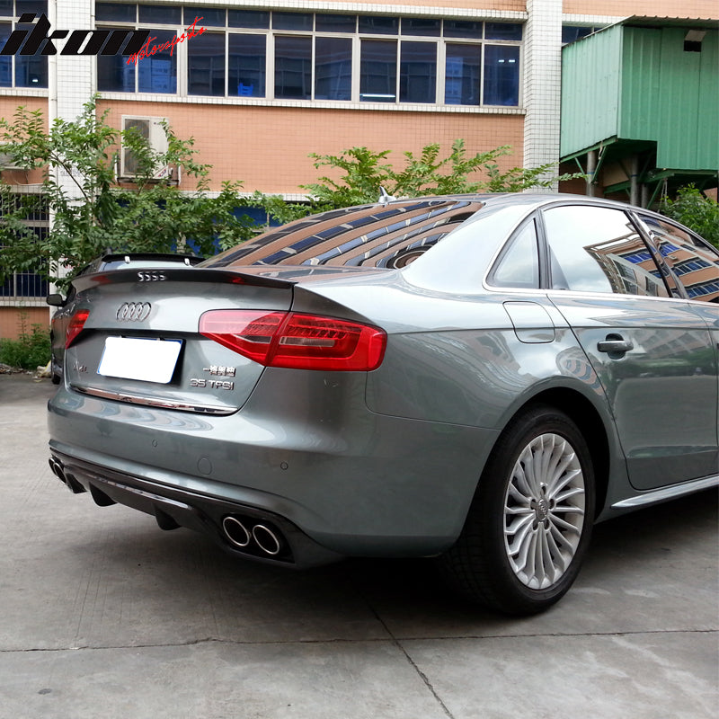 2013-2016 Audi A4 B9 Sedan R Style Rear Bumper Diffuser Carbon Fiber