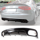 2013-2016 Audi A4 B9 Sedan R Style Rear Bumper Diffuser Carbon Fiber