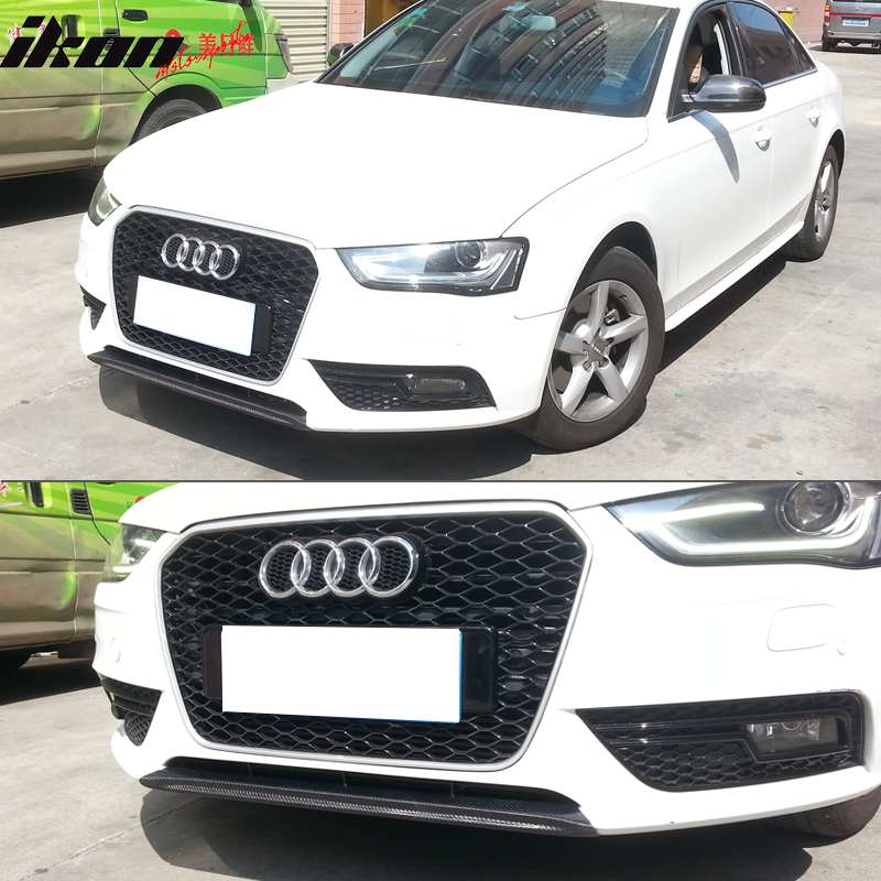 2013-2016 Audi A4 B8 Sedan OE Style Front Bumper Lip Carbon Fiber FRP