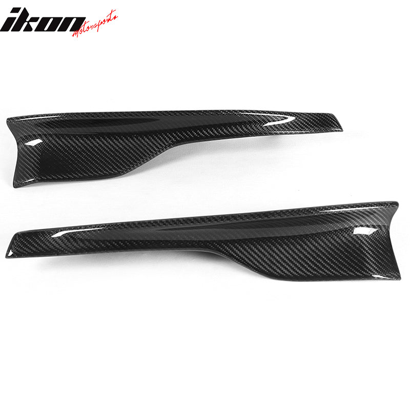 2011-2012 BMW 1 Series M E82 R Style Rear Lip Splitters Carbon Fiber
