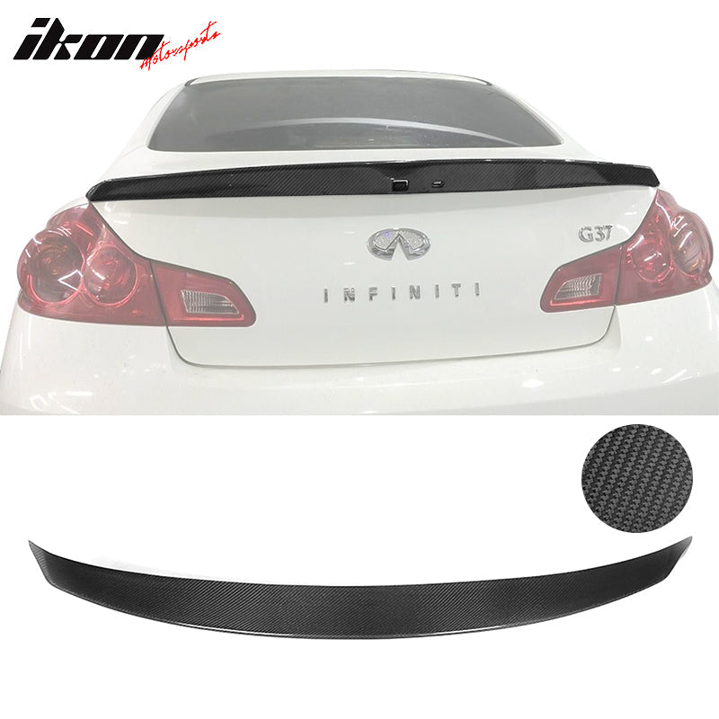 2007-2015 Infiniti G35 G25 G37 Q40 JDM Rear Trunk Spoiler Carbon Fiber