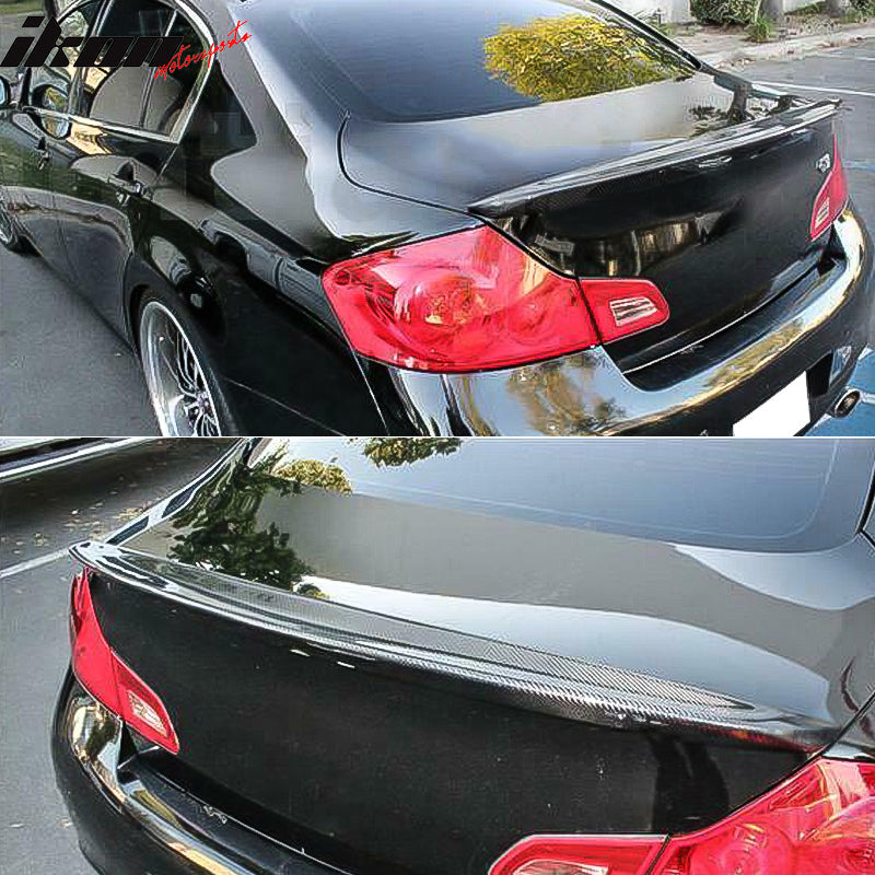 2007-2015 Infiniti G35 G25 G37 Q40 JDM Rear Trunk Spoiler Carbon Fiber