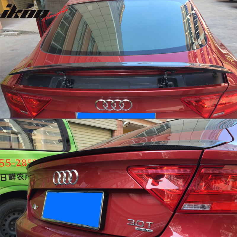 2012-2018 Audi A7 S7 RS7 Sedan OE Style Trunk Spoiler Lip Carbon Fiber