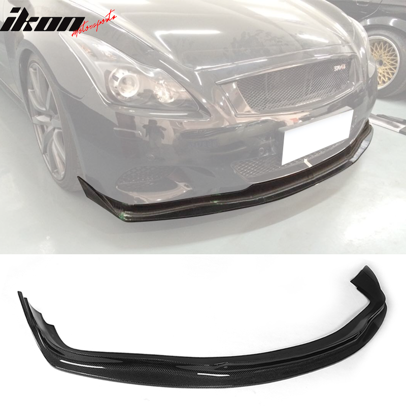 2008-2014 Infiniti G37 Coupe JC Style Front Bumper Lip Carbon Fiber