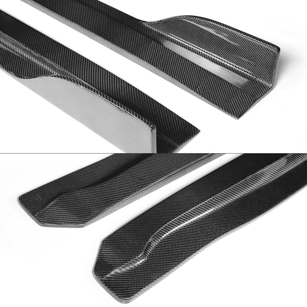 2008-2013 Infiniti G37 V36 Coupe JC Style 2PC Side Skirts Carbon Fiber