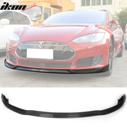 2012-2017 Tesla Model S Sedan JC Style Front Bumper Lip Carbon Fiber