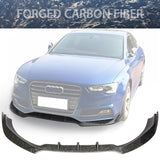2013-2017 Audi S5 Facelift B8 JC Front Bumper Lip Forged Carbon Fiber