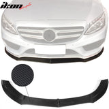 2015-2018 Benz W205 C Class PSM Style Front Bumper Lip Carbon Fiber