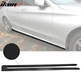 2015-2018 Benz C Class W205 AMG S Style 2PCS Side Skirts Carbon Fiber
