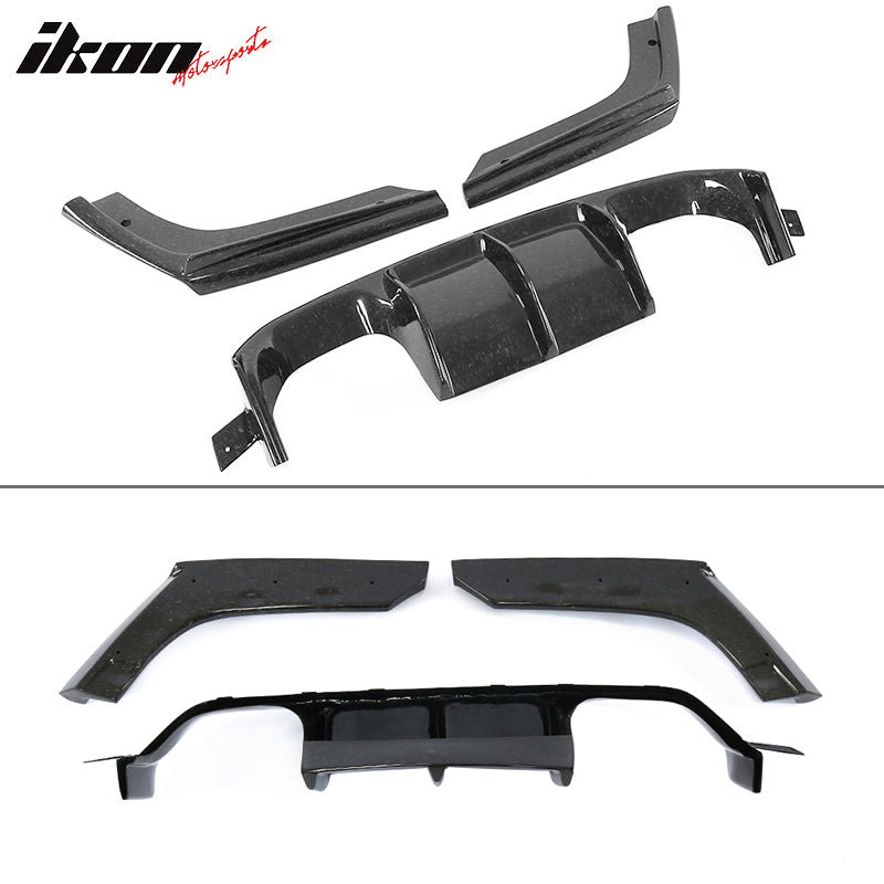 2015-2020 BMW M3 F80 M4 F82 V Rear Bumper Diffuser Forged Carbon Fiber