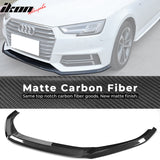 2017-2019 Audi A4 B9 Sedan JC Style Front Bumper Lip Kit Carbon Fiber