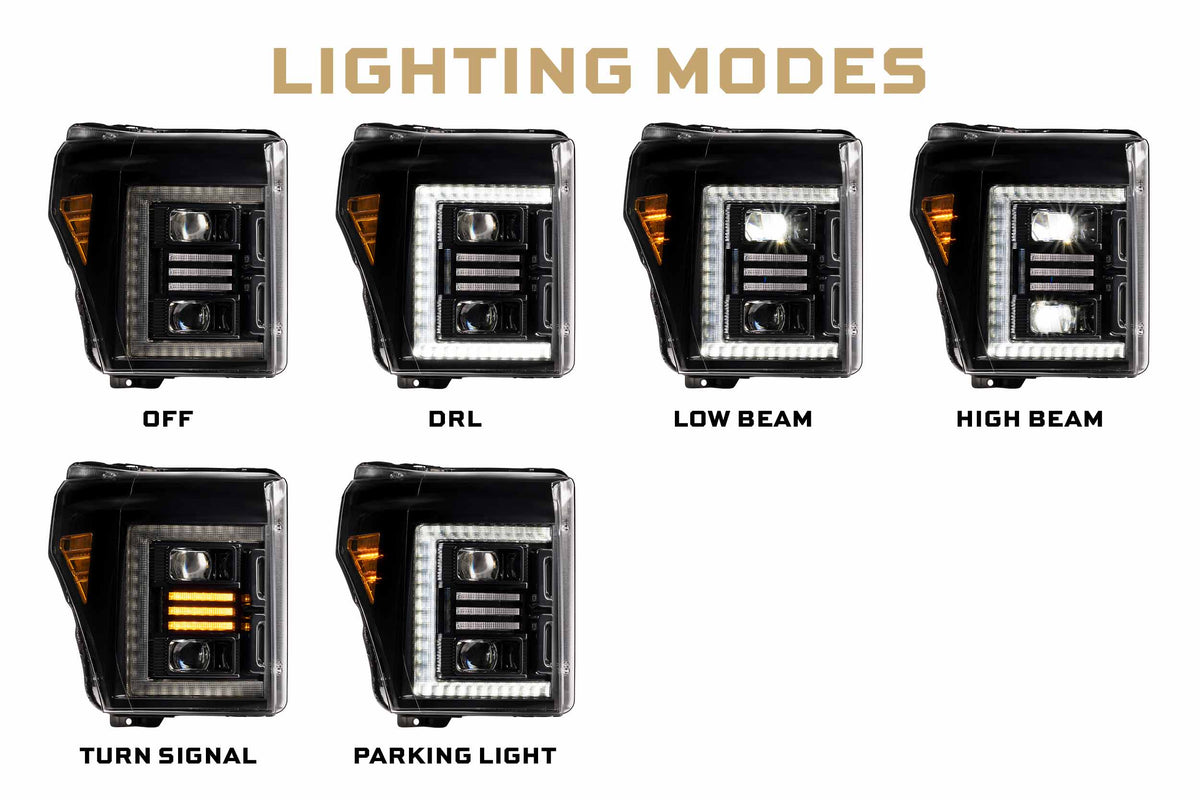 XB Hybrid LED Headlights: Ford Super Duty
