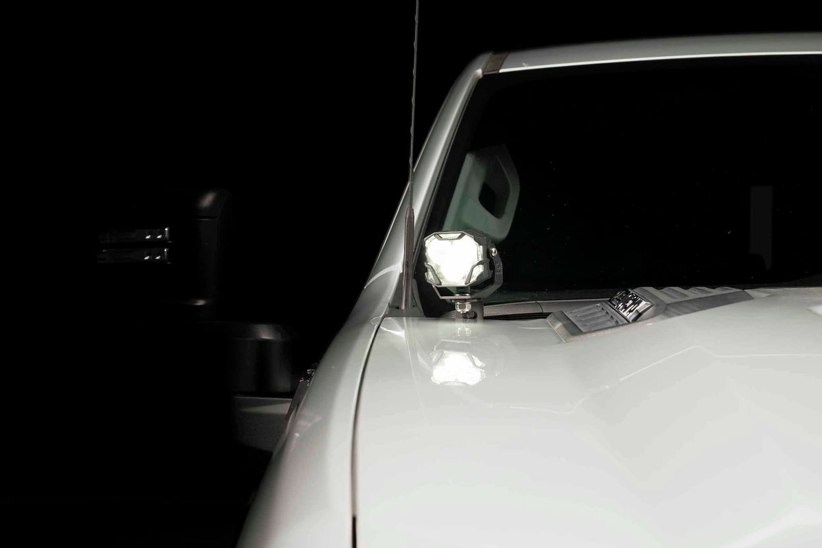 Morimoto 4Banger Ditch Light Kit: 20-24 Silverado HD