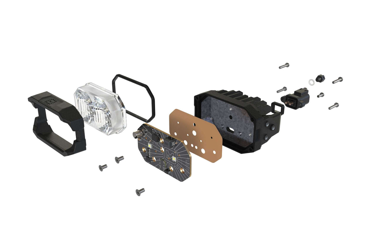 Morimoto 2Banger Ditch Light Kit: 18-23 Ford Mustang