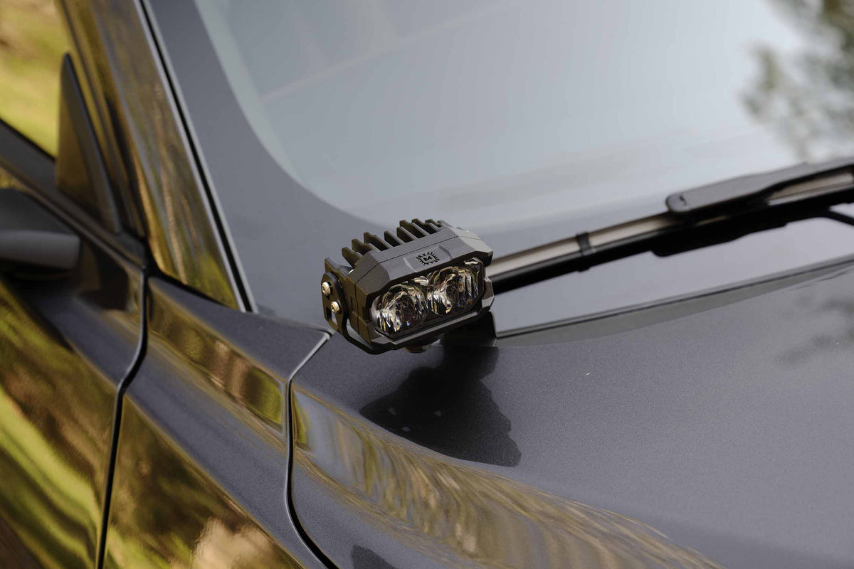Morimoto 2Banger Ditch Light Kit: 18-23 Ford Mustang