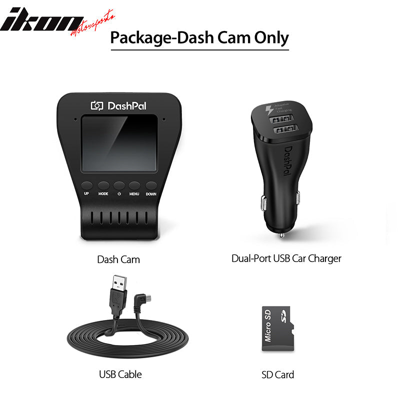 DashPal 1080P 170Â° DVR Camera Video Recorder Dash Cam Night Vision HDR