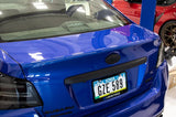 OLM Paint Matched Trunk Hole Delete for OEM Short Spoiler - World Rally Blue - 2015-2021 Subaru WRX / STI
