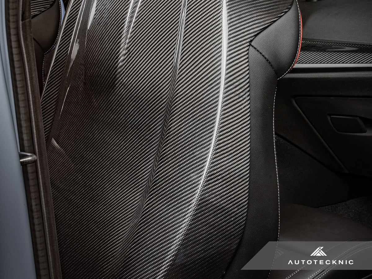 AutoTecknic Dry Carbon Full Seat Back Cover Set - BMW G87 M2