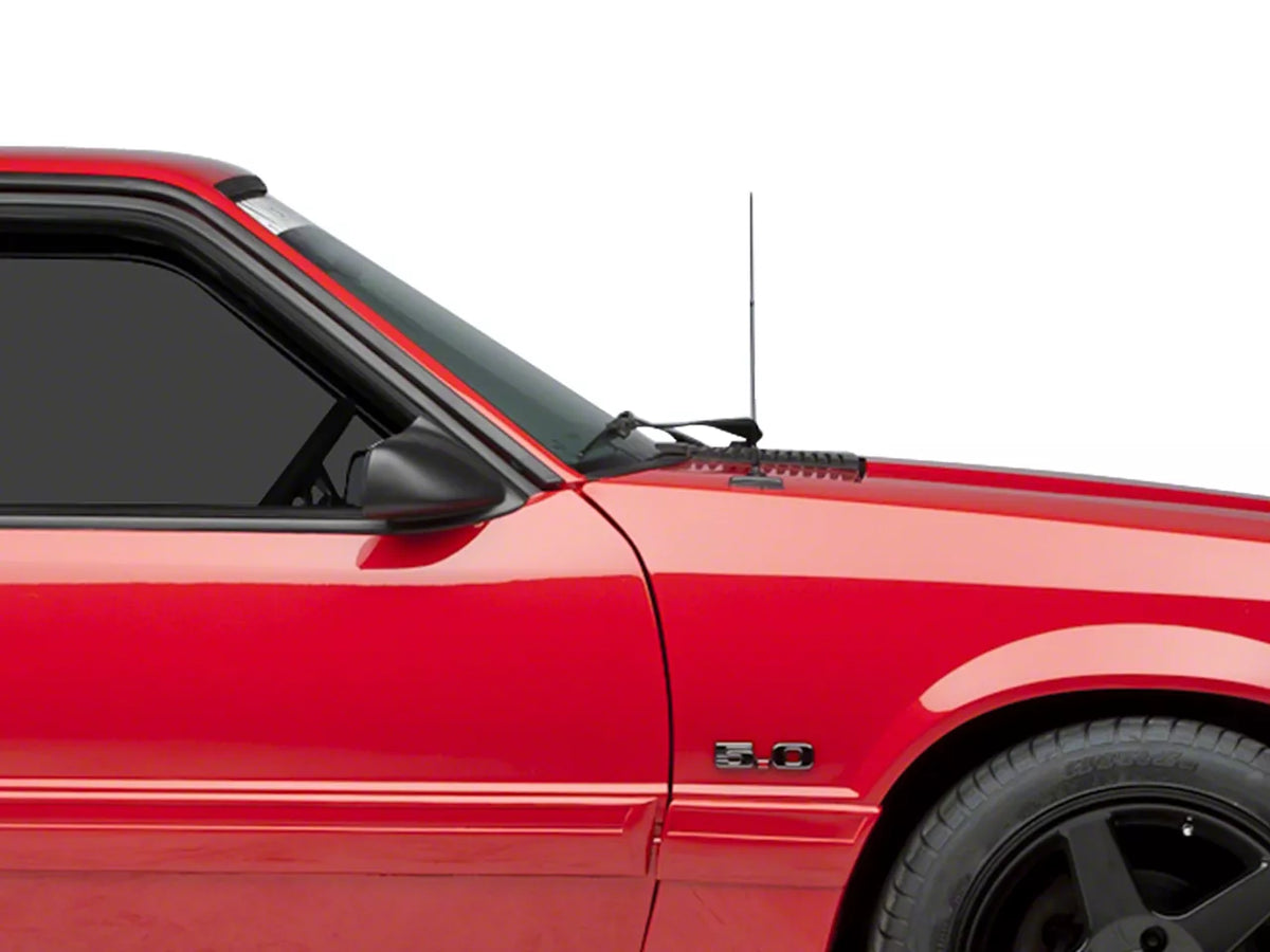 Speedform Fixed Black Antenna; 14-Inch (79-93 Mustang)