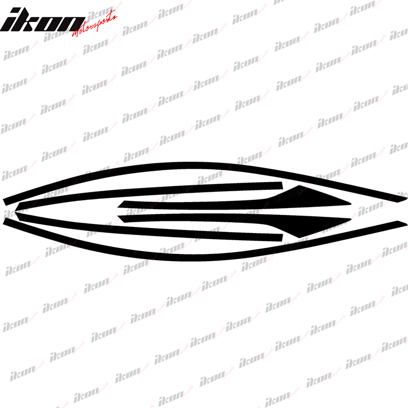 2018-2022 Honda Accord Matte Black Window Trim Chrome Delete Vinyl Kit