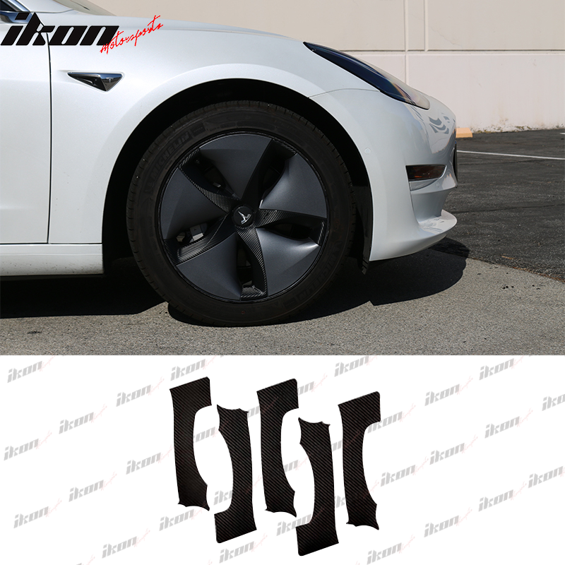 2017-2023 Tesla Model 3 Gloss Black Chrome Delete Vinyl Kit Wheel Rim