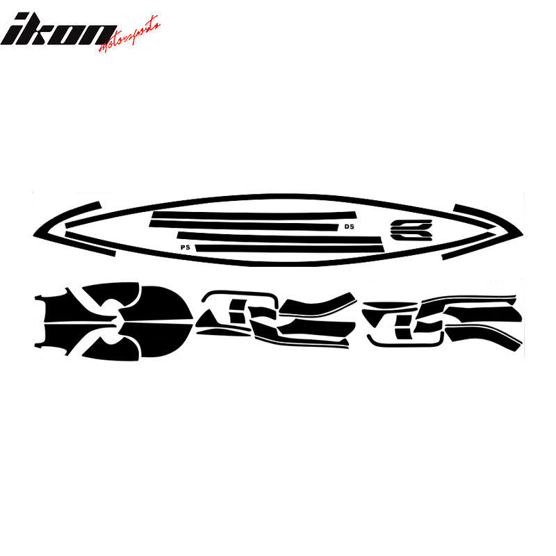 2017-2023 Tesla Model 3 Gloss Black Window Trim Chrome Delete Kit