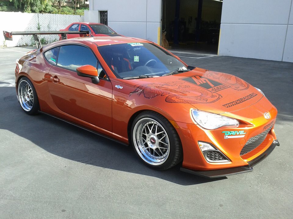 Scion FRS / Toyota GT86/ Subaru BRZ GT250 Carbon Fiber Adjustable Wing 2013-2016 w. 11" Pedestals Set