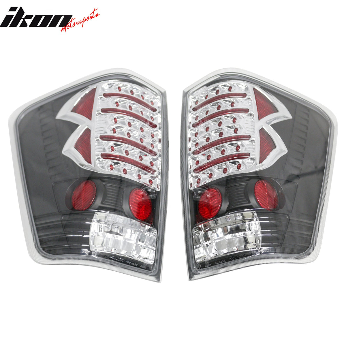 2004-2015 Nissan Titan 2PCS RH LH Left Right Driver Passenger Side Rear Tail Lights Lamps Assembly Replacement Black Chrome