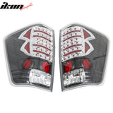 2004-2015 Nissan Titan 2PCS RH LH Left Right Driver Passenger Side Rear Tail Lights Lamps Assembly Replacement Black Chrome