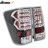 2004-2015 Nissan Titan 2PCS RH LH Left Right Driver Passenger Side Rear Tail Lights Lamps Assembly Replacement Black Chrome