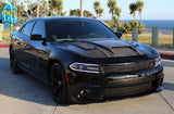 2015-2023 Dodge Charger 4 doors TERMINATOR Style Carbon Fiber Black Hood