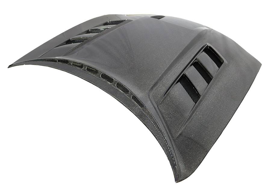 2015-2023 Dodge Charger 4 doors TERMINATOR Style Double Sided Carbon Fiber Carbon Fiber Black Hood