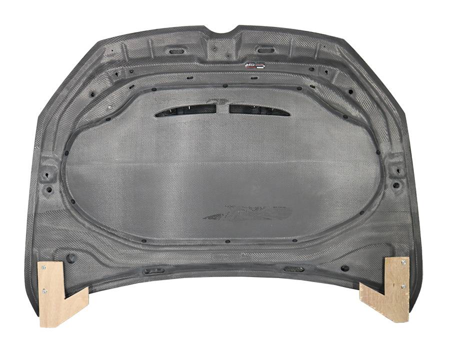 2015-2021 Volkswagen Golf 7 GTR Style Double Sided Carbon Fiber Carbon Fiber Black Hood