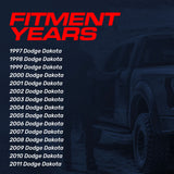Dodge Dakota (1997-2011) Black Replacement Tailgate Bezel with Backup Camera
