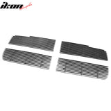 Front Bumper Upper Billet Hood Grille Insert Assembly Replacement 2005 Dodge Dakota Chrome 4PCS