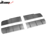 Front Bumper Upper Billet Hood Grille Insert Assembly Replacement 2005 Dodge Dakota Chrome 4PCS