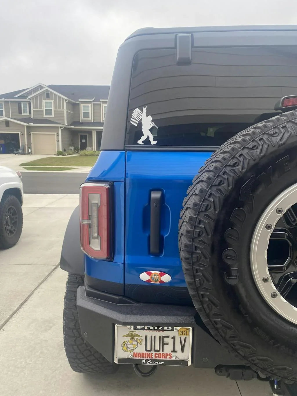 Printed Series US States Ford Bronco Rear Oval Emblem Overlay (Full Print) - 2021-2024 Bronco / Bronco Sport