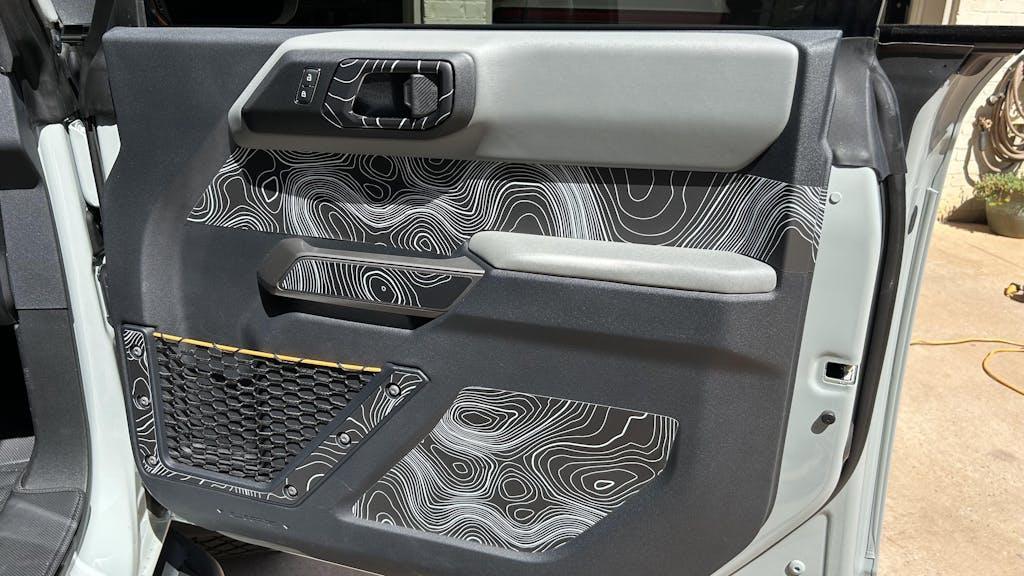 Topo Interior Door Handle Overlays - 2021+ Bronco