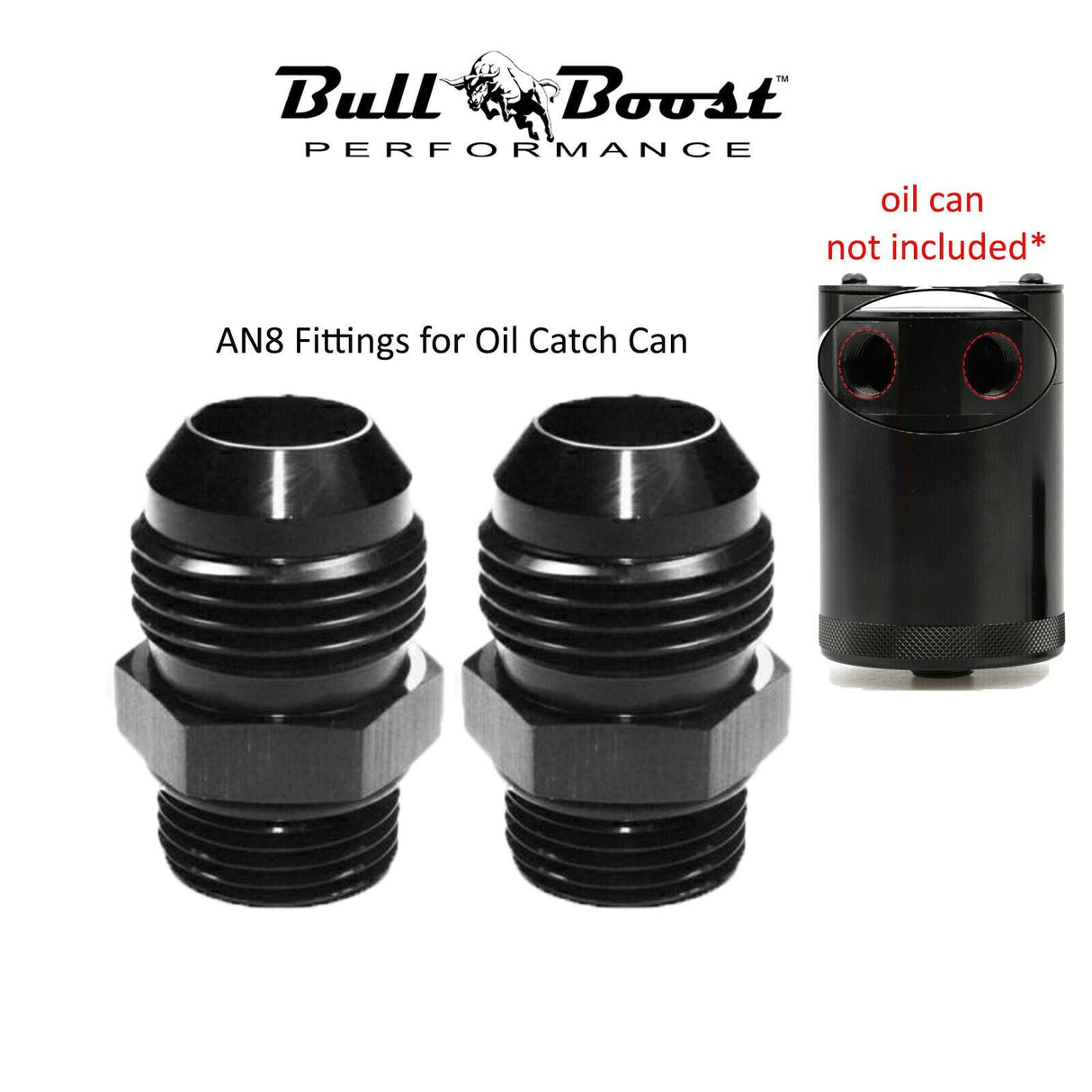 Aluminum 8AN -AN8 Fitting For Oil Catch Can Reservoir Tank Racing 2-Port