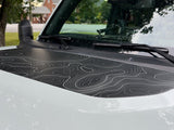 Stealth Topographic Map Hood Overlay (Printed Series) - 2021+ Bronco