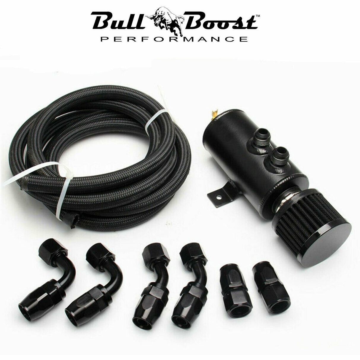 Pro Series Universal Oil Catch Can  2 Port -10AN Breather 750mL Baffle Tank