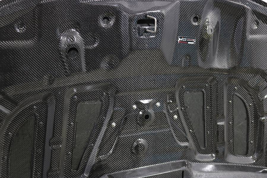 2017-2021 Honda Civic Type R Style Double Sided Carbon Fiber Carbon Fiber Black Hood