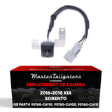 Kia Sorento w/o AVM, w/ Navigation System (2016-2018) OEM Replacement Backup Camera OE Part # 95760-C6100, 95760-C6110, 95760-C6111