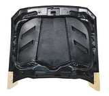 2018-2023 Ford Mustang 2 doors AMS Style Carbon Fiber Black Hood