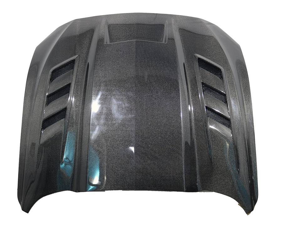 2018-2023 Ford Mustang 2 doors TERMINATOR Style Carbon Fiber Black Hood