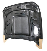 2018-2023 Ford Mustang 2 doors TERMINATOR Style Double Sided Carbon Fiber Black Hood