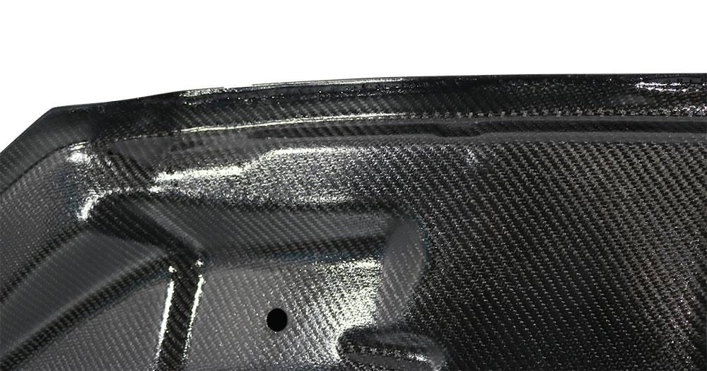 2018-2023 Ford Mustang 2 doors TERMINATOR Style Double Sided Carbon Fiber Black Hood
